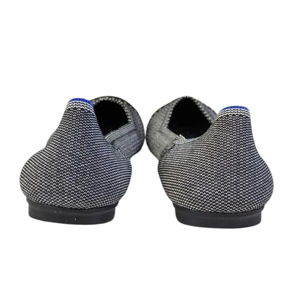 Rothy's The Flat Grey Mist Cap Toe EUC Size 7  S3546